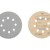 ΓΥΑΛΟΧΑΡΤΟ ΣΤΡΟΓΓΥΛΟ Φ125 ΛΕΥΚΟ 8 ΤΡΥΠΕΣ VELCRO SMIRDEX 510 06-10-09-172